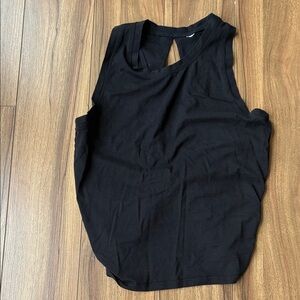 Get it Twisted Black Sleeveless Tank Top